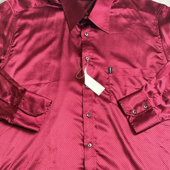 Men's Red Striped Shirt - Picture 5 of 9